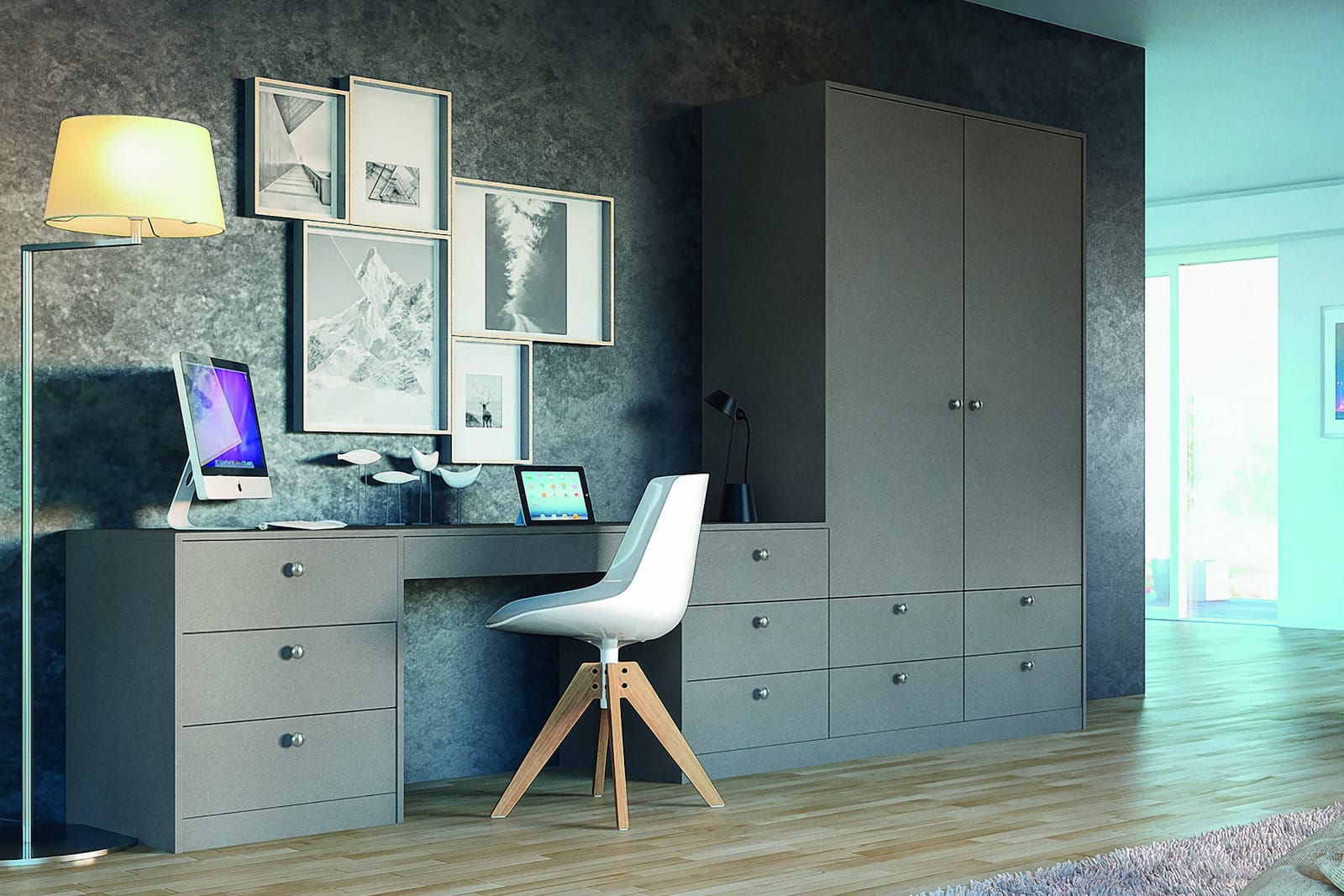 Home Office Zurfiz Metallic Basalt