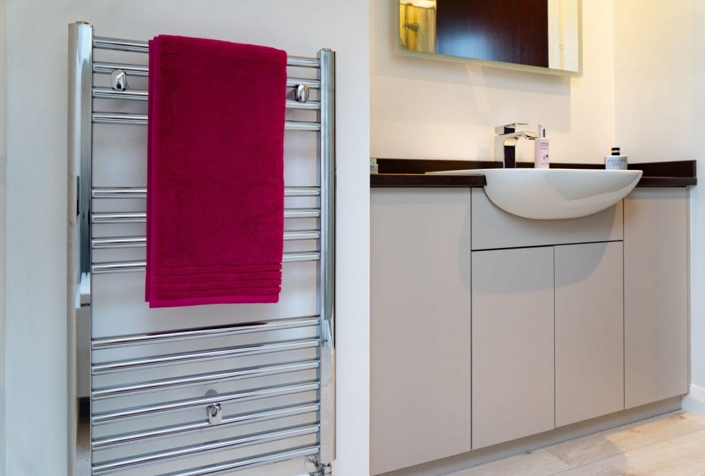 Bathroom Units Worktop Heated Towel Rail